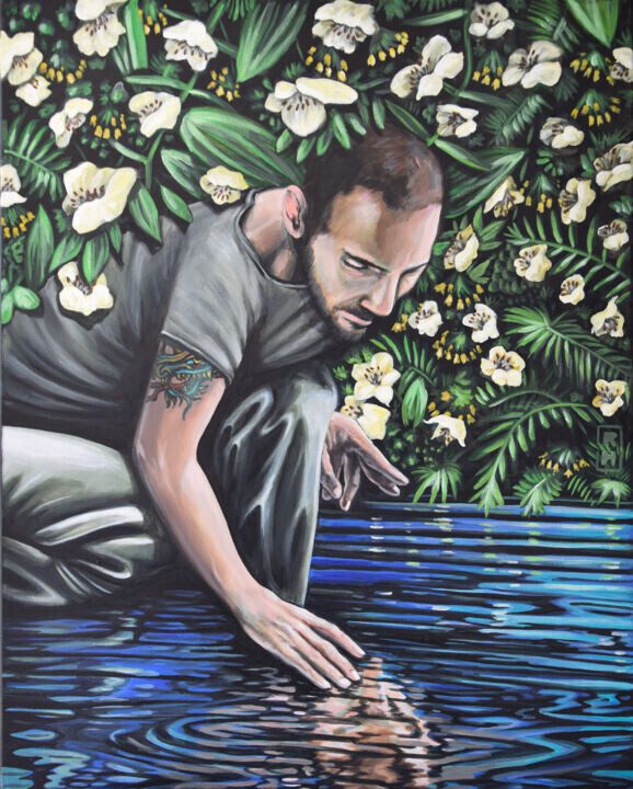 Representación artística de ojos de agua naturales