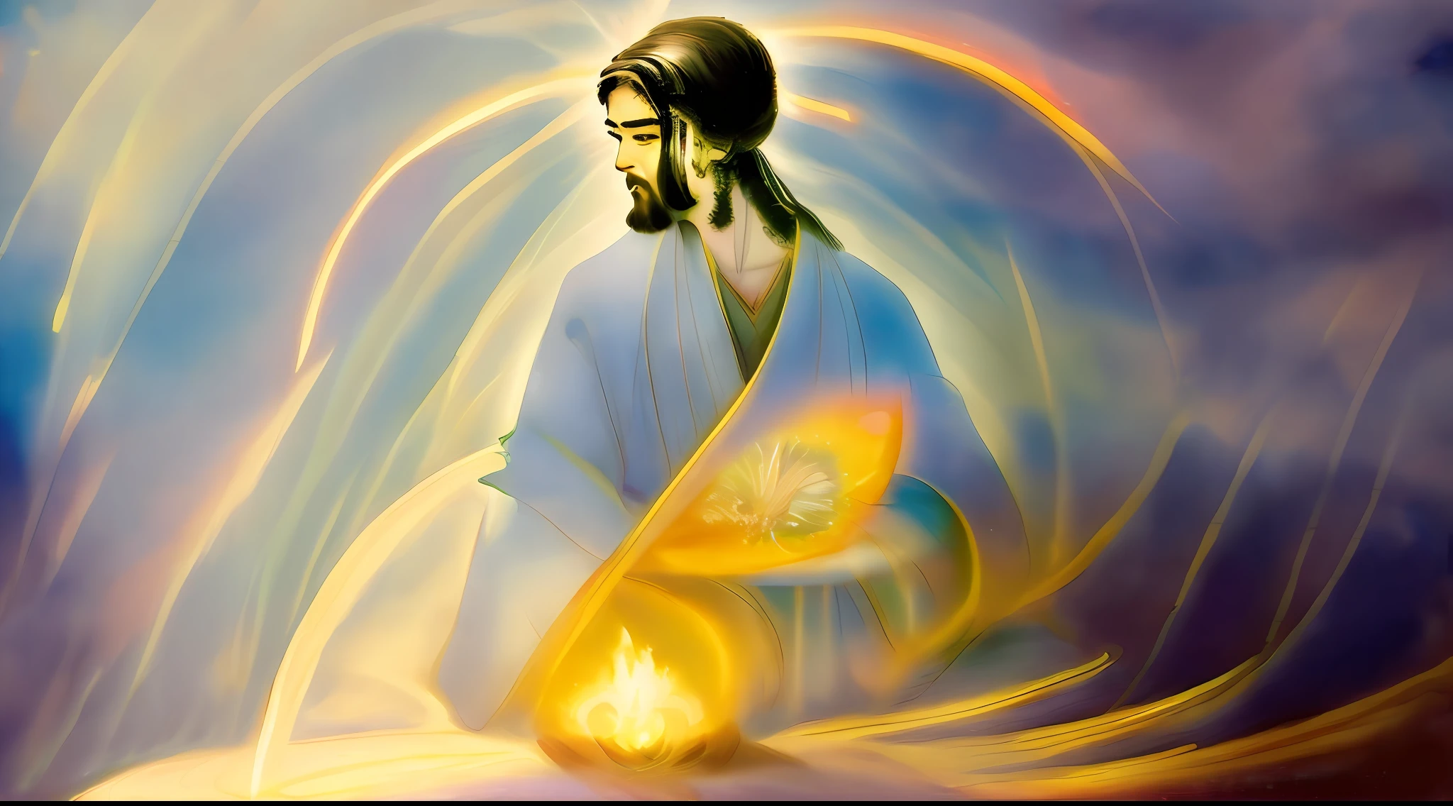 Amor de Dios representado en luz brillante