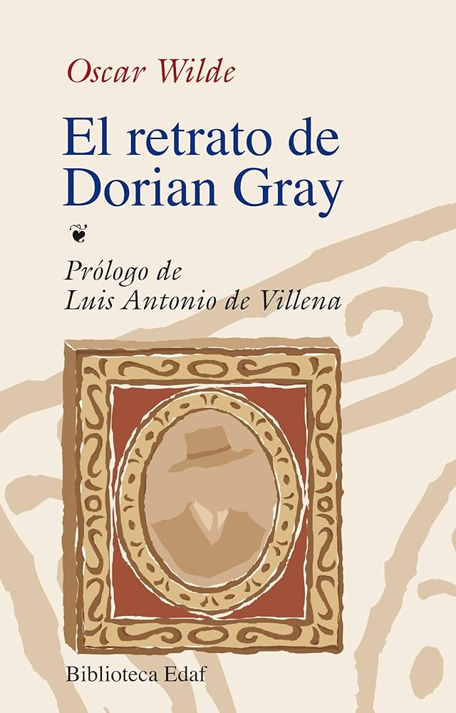 Retrato de Oscar Wilde rodeado de libros