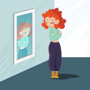 Qué es el yo real y el yo ideal según Rogers 2 baja autoestima mujer espejo 23 2148726542