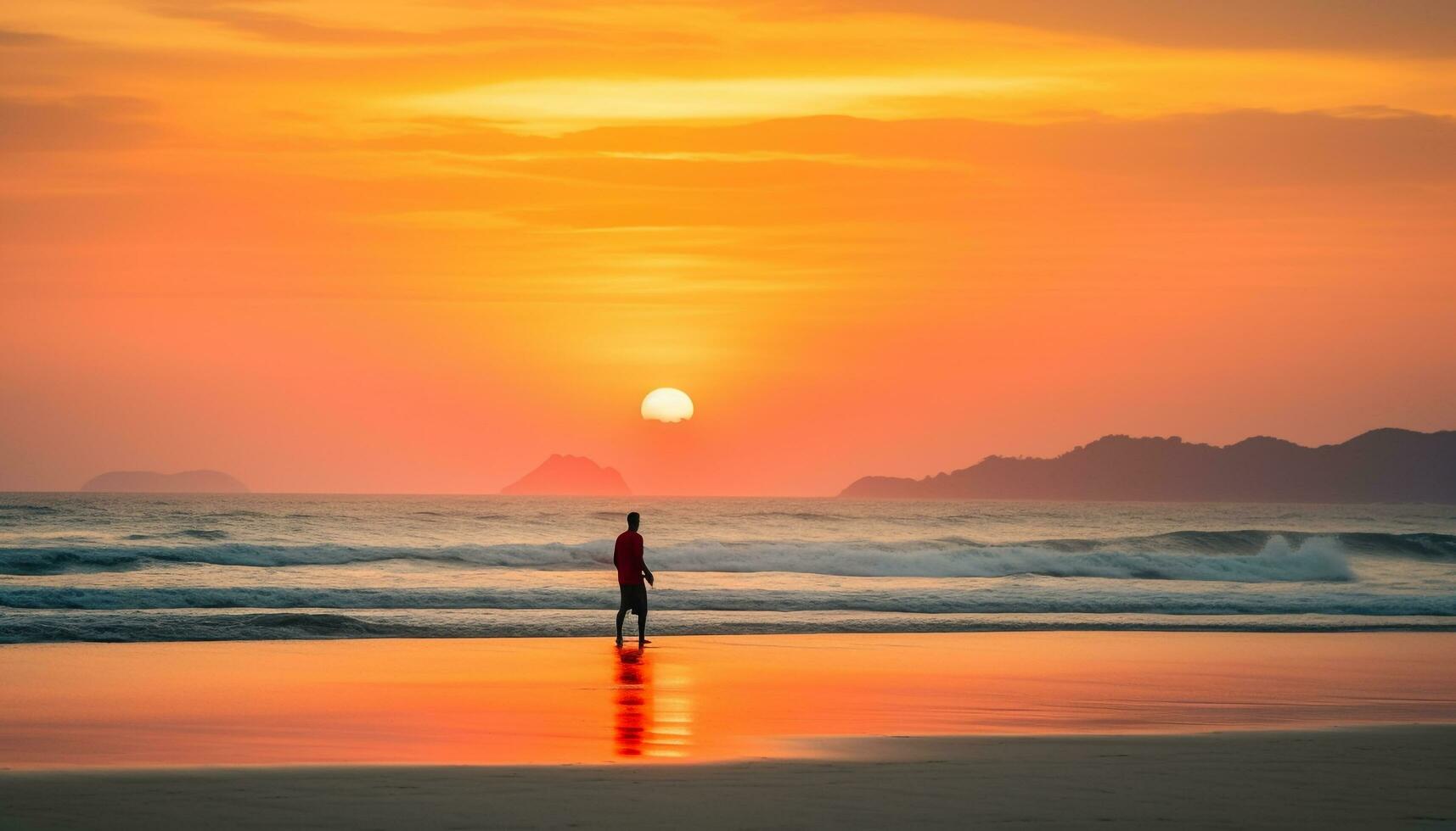 Persona disfrutando de un amanecer tranquilo